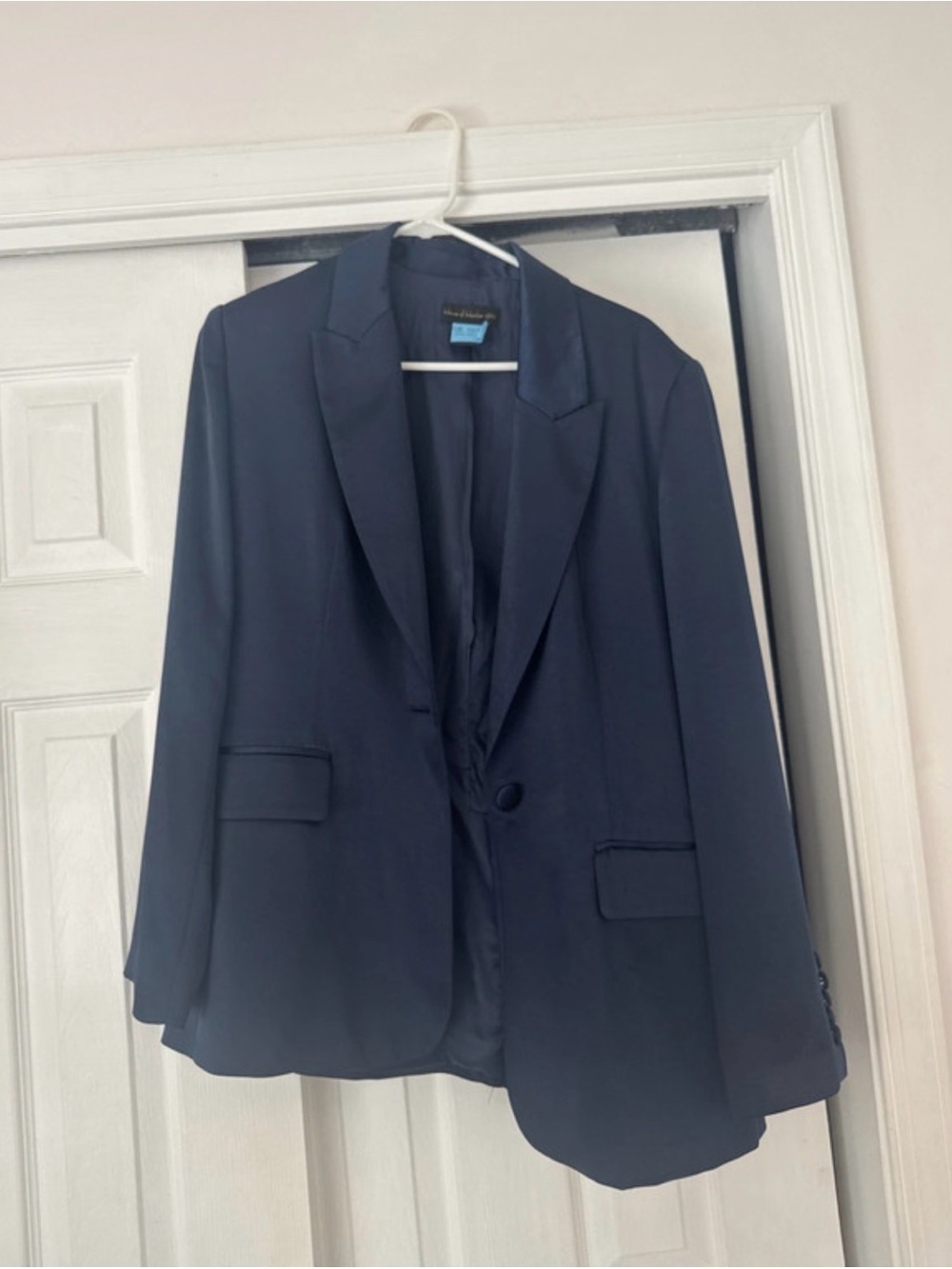House of Harlow 1960 Navy Single-Button Blazer